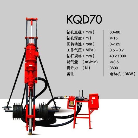 開山牌(pái)KQD70型支架式潛孔(kong)鑽機